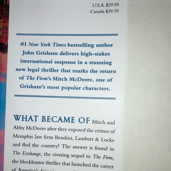 The Exchange by John Grisham Hardcover - Picture 6 of 16